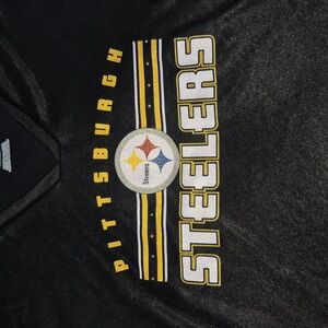 NFL Pittsburgh Steelers Womens Black and Gold Shirt